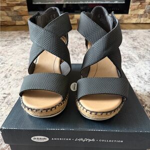 Dr. Scholl's Black Wedge Sandals